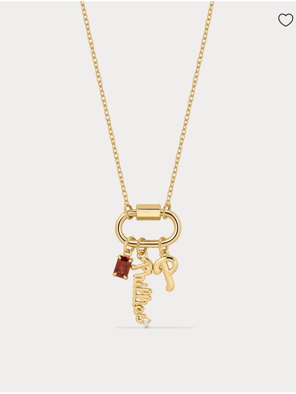 LUV AJ Phillies MLB Logo Necklace